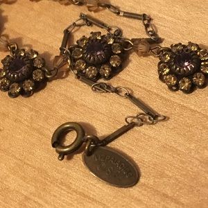 Liz Palacios Swarovski Crystal Floral Necklace