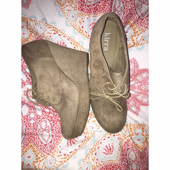 suede wedges .