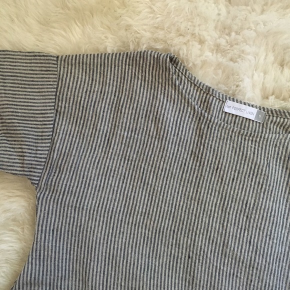 Not Perfect Linen Dresses & Skirts - Striped Linen Cocoon Dress