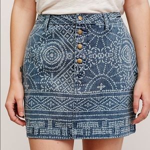 NEW Free People School Daze Denim Mini Skirt