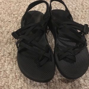 double strap black Chacos