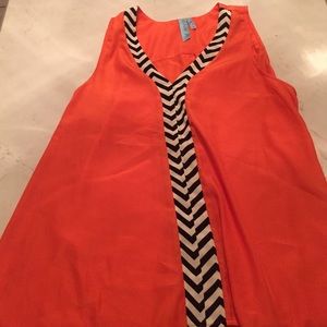 Orange blouse tank
