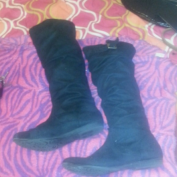 Black calf boots
