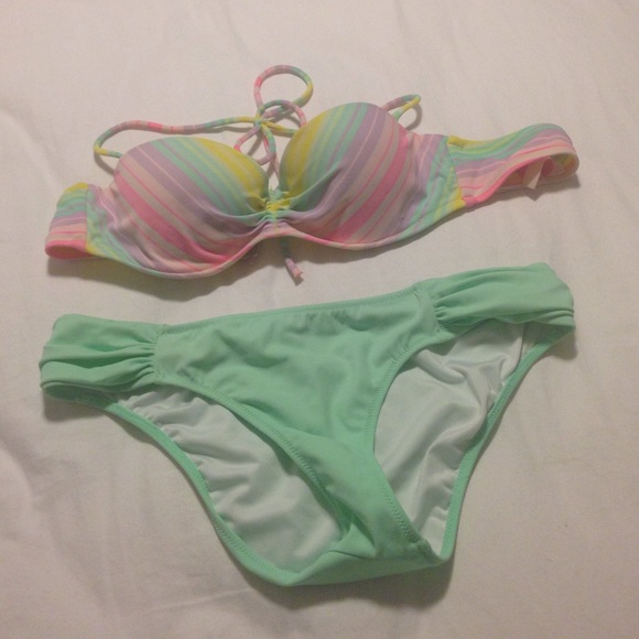 Victoria secret bandeau bathing suit set