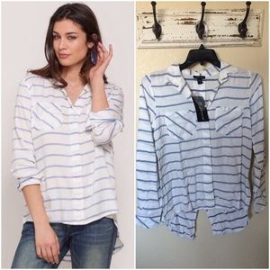 NWT striped button front shirt