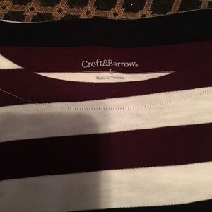 Croft and Barrow 3/4 sleeve striped shirt. SALE 😊