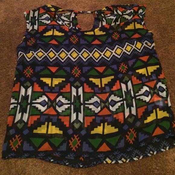 Sheer Patterned Blouse