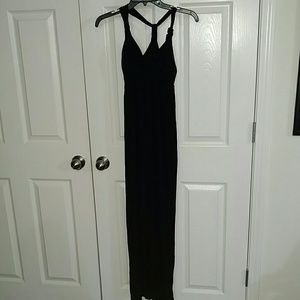 Black long dress.