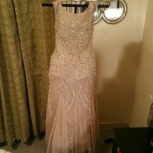 Pink Blush Long beaded dress
