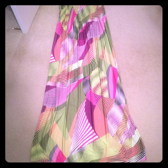 Bebe maxi colorful sun dress