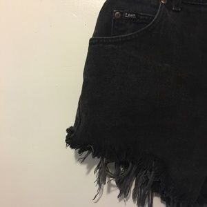 Distressed high waisted shorts