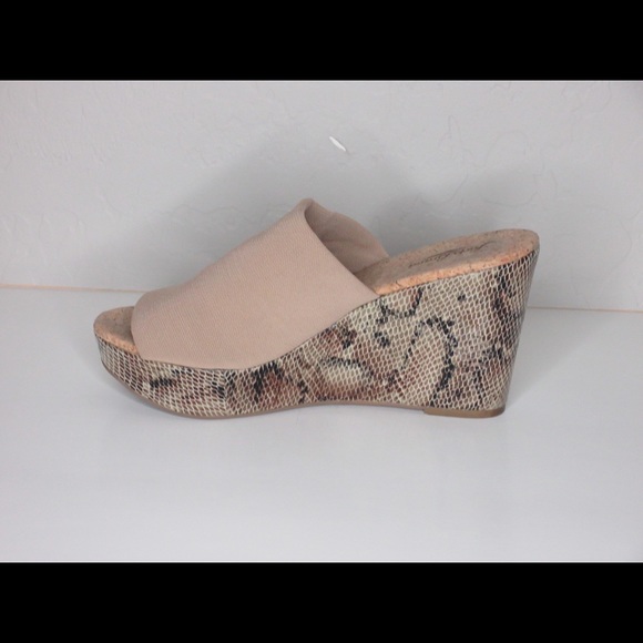 Lucky Brand Snake Skin Wedges