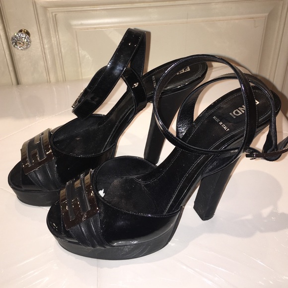 Fendi Shoes - Fendi patent platform heels