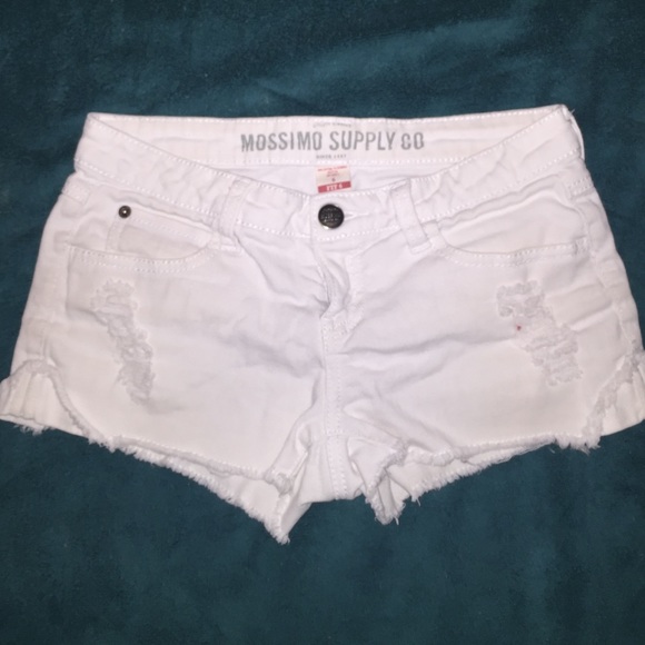 White denim "booty" shorts