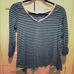 Anthropologie striped, feminine shirt
