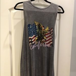 Topshop California grey tank dress