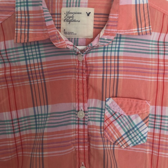 American eagle light weight plaid shirt - Picture 2 of 3