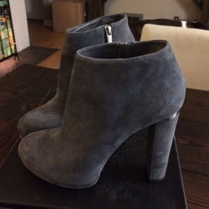 Grey Suede Platform Ankle booties BNWOT !