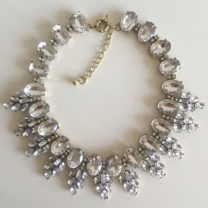 Crystal Leaves Statement Necklace
