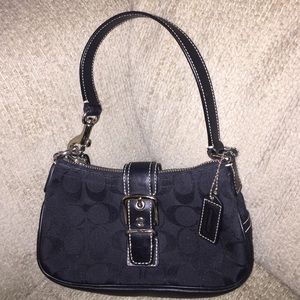Coach Black Signature Buckle small bag