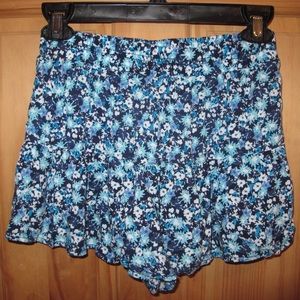 Floral Blue Shorts
