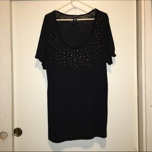Black & brass studded top