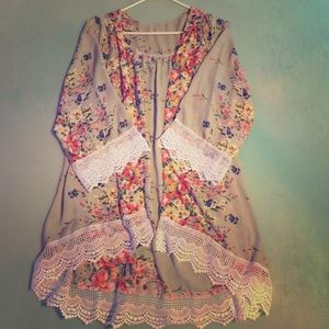 Floral Print Summer Kimono