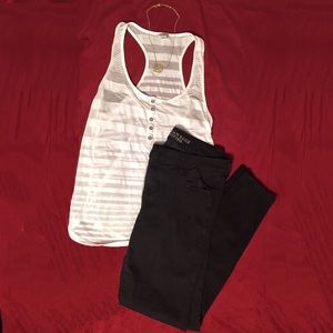 American Eagle Black Straight Leg Jeggings