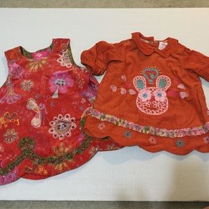 2 OILILY dresses. Size 62 (6mo) and 74 (12 months)