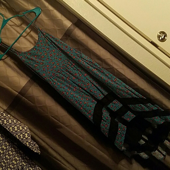 Xl high low summer dress blue