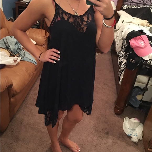 Blue strap dress