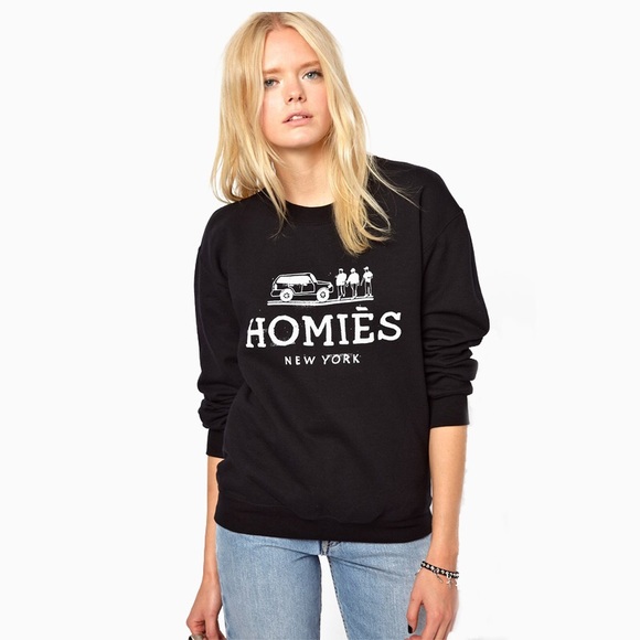 Homies black crew neck sweatshirt - Picture 1 of 4