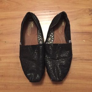 Black Glitter TOMS