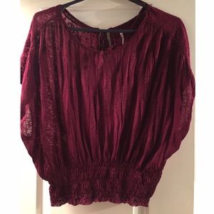 Free People maroon blouse