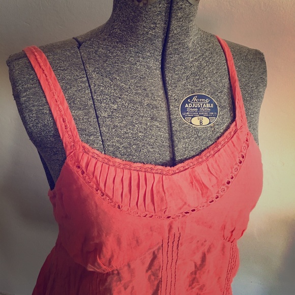 Marc Jacobs Peach Coral Eyelet Lace Camisole