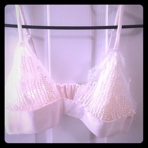 Ivory Pearled Bralette