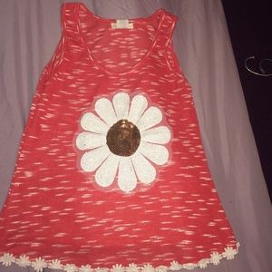 knit daisy flower girl top