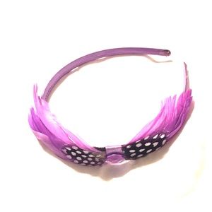 Purple feather headband