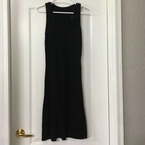 Black racer back midi dress