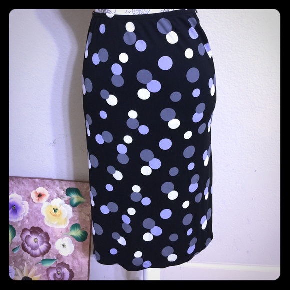 NY&Co Black Dots Pencil Skirt [SK-40]