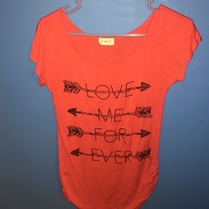 Love me forever short sleeved tee