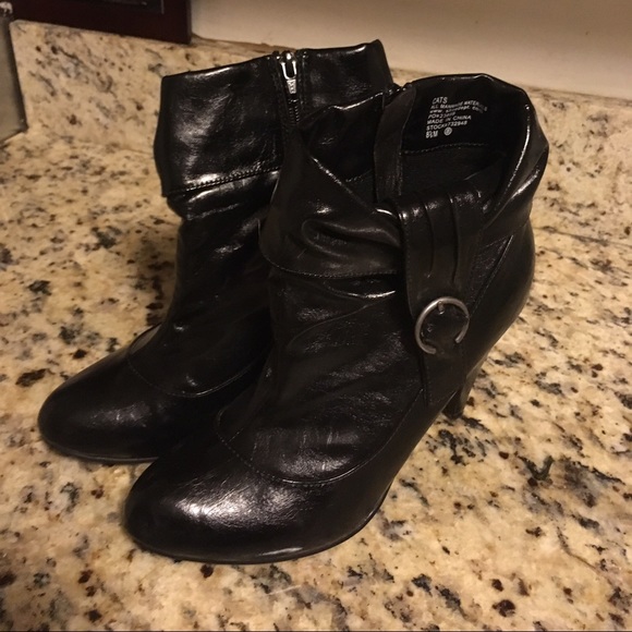 SOLD Prima Black heeled ankle boots size 8.5 - Picture 4 of 4