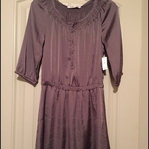 Gray Old Navy dress.