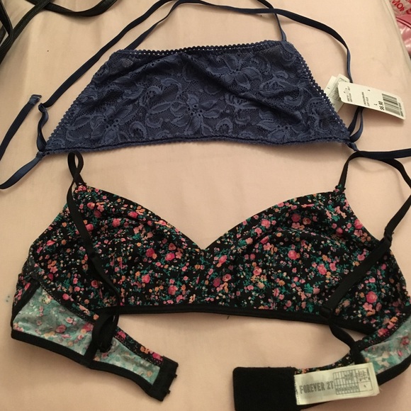Two bralettes