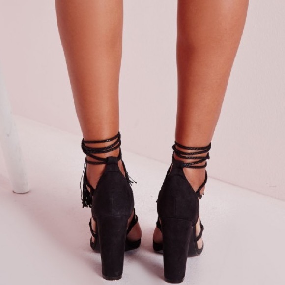 POLE DANCE LACE UP BLOCK HEELED SANDAL main image 1