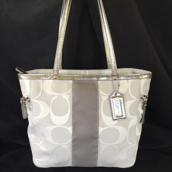Certified Coach Signature Stripe Shoulder Satchel