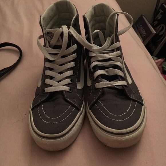 Grey high top vans