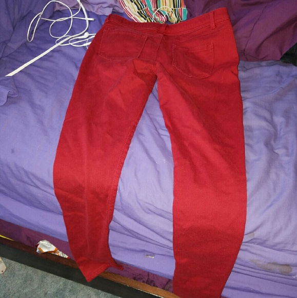 Red stretch skinny jeans - Picture 2 of 2