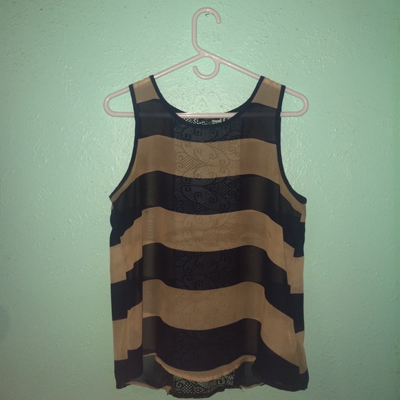 Tank top with lace back