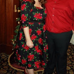 Modcloth Roses At Your Feet -dress